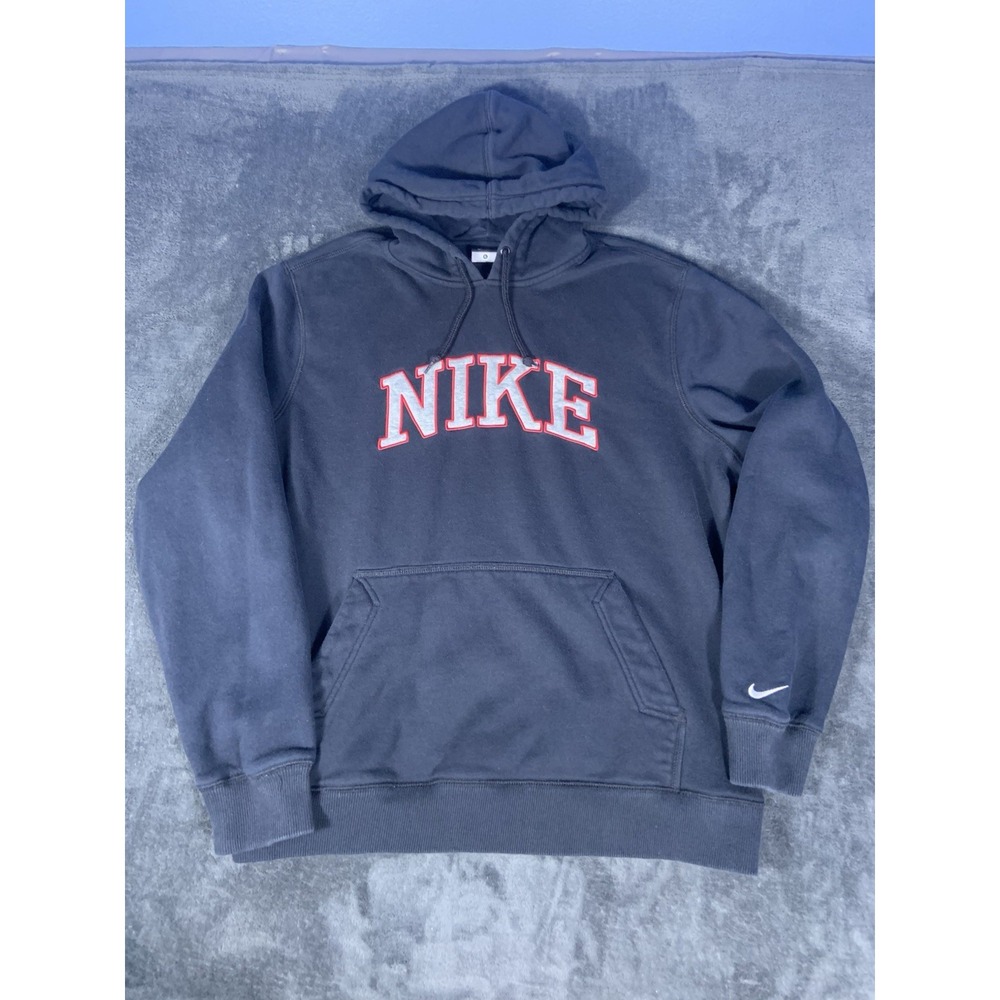 VINTAGE Y2K NIKE SPELL BLACK HOODIE SWEATSHIRT SZ X-LARGE